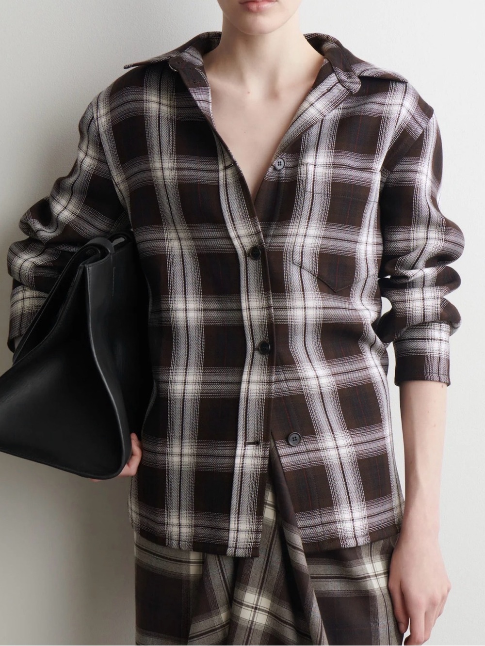 COS Checked Overshirt Size 12 US Large New